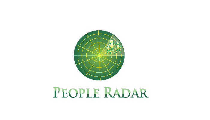 People Radar logo — alternate version with lighter green color palette and simplified figure icons